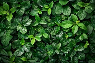 Verdant hedge, emerald green leafy wall, vibrant plant screen, lush greenery background, dense shrubbery, leafy green wall covering, abundant foliage, plush flora. - obrazy, fototapety, plakaty