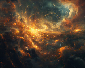 Reflect the harmonious synergy between celestial bodies in a mesmerizing artwork.
