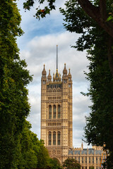 Fototapeta na wymiar The Palace of Westminster (Houses of Parliament) in the city of Westminster, London, England