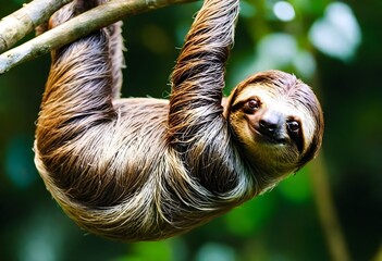 Fototapeta premium Funny Lazy Smiling Sloth
