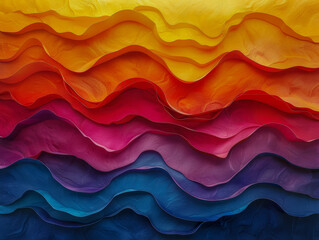 Fototapeta premium Abstract colorful waves of flowing fabric texture cut out png on transparent background