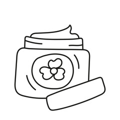 Cosmetic cream. Vector illustration in doodle style
