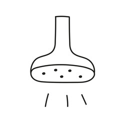 Shower head. Vector illustration in doodle style