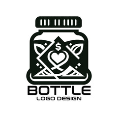 Bottle Vector Logo Design