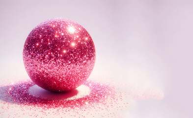 Blurred glitter bombs pink glitterdefocused abstract lights grunge background, generative ai