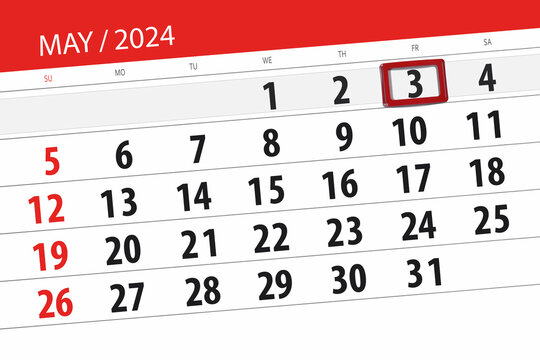 Calendar 2024, deadline, day, month, page, organizer, date, May, friday, number 3