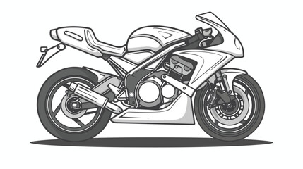 Obraz na płótnie Canvas Sport bike icon outline vector. Biker motorcycle. 
