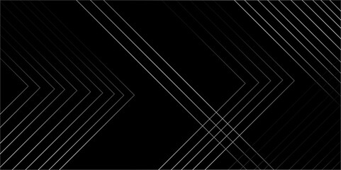 abstract white line tech stripe black background with lines, paper texture Imitation of a geographical geometric pattern background, Abstract white and grey color geometric background. 