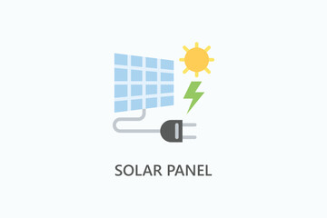 Solar Panel vector, icon or logo sign symbol illustration