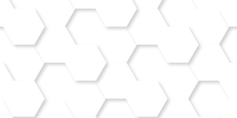 Obraz na płótnie Canvas Abstract background with hexagons Abstract hexagon polygonal pattern background vector. seamless bright white abstract honeycomb background. 