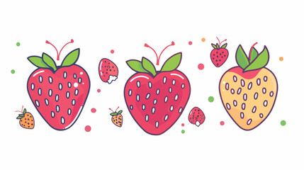 Strawberry icon abstract. A modern illustration of strawberry