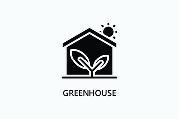 Greenhouse vector, icon or logo sign symbol illustration	