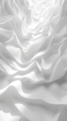 A white silk cloth with soft folds - obrazy, fototapety, plakaty