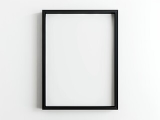 Black frame on a white wall.
