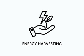 Energy Harvesting vector, icon or logo sign symbol illustration	