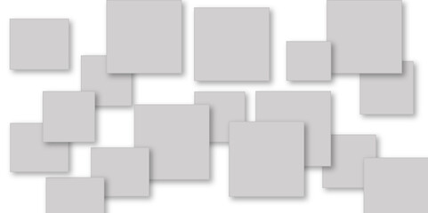 Abstract gray geometric overlapping square pattern. soft shadow on neutral light grey textured background. 3d architecture pattern design. Abstract composition business background for document design.