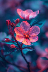Obraz na płótnie Canvas pink flower in the garden
