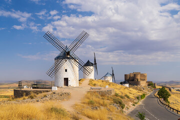 Windmills in Consuegra, Toledo, Castilla La Mancha, Spain - 786491348