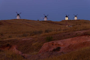 Windmills near Alcazar de San Juan, Toledo, Castilla La Mancha, Spain