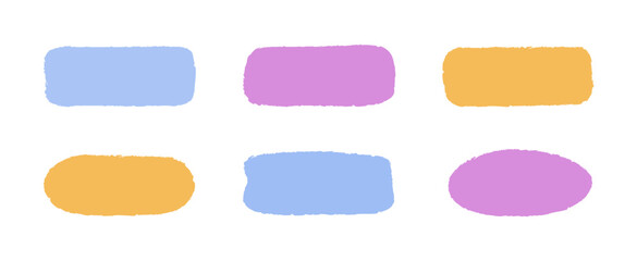 Hand-drawn doodle frames. Set of the vector text boxes isolated on a transparent background. Quote frames, doodle design elements, and geometric shapes.