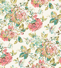 Textile and digital seamless floral vector design