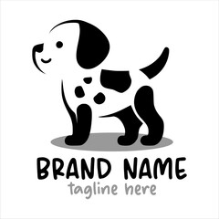 logo of cute black dalmation