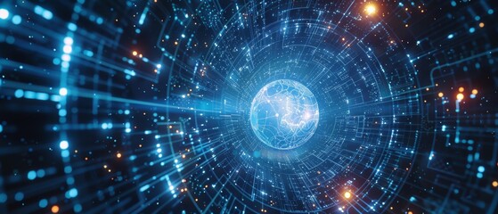 Digital Global Network Concept