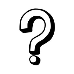 Question mark icon hand drawing image vector