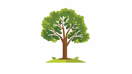 Tree icon image flat vector isolated on white backgrou