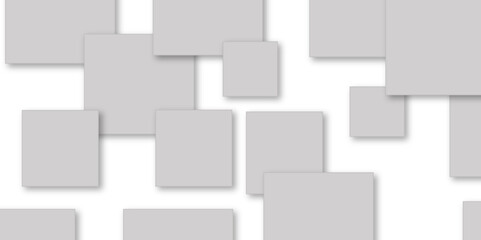 Abstract gray geometric overlapping square pattern. soft shadow on neutral light grey textured background. 3d architecture pattern design. Abstract composition business background for document design.