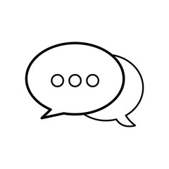 Online chat icon. Chatting vector icon, Symbol of communication. Chat bubble vector icon. Vector illustration. Eps file 310.