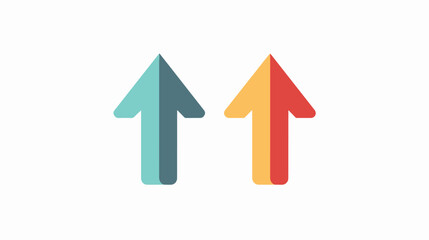 Up and down arrow flat style. Vector illustration icon