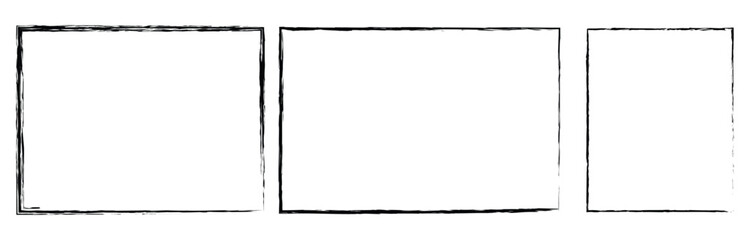 Obraz premium brush squares. Ink paint brush stain square. Grunge texture. Vector illustration. stock image. Eps file 363.