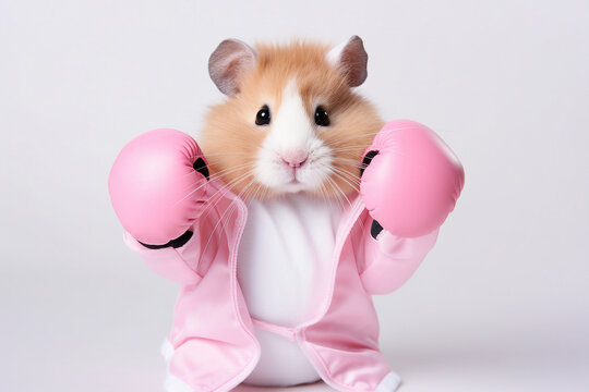 AI generated picture of funny cartoon or movie character hamster playing box game