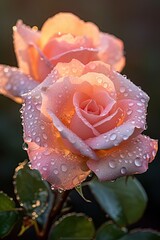 Amazing rose flower, close up shot