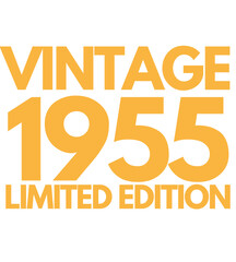Vintage 1955 Limited Edition Happy T Shirt Design