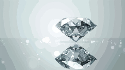 Vector photo realistic diamond illustration with full