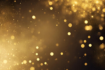 Gold bokeh , a normal simple grainy noise grungy empty space or spray texture , a rough abstract retro vibe shine bright light and glow background template color gradient