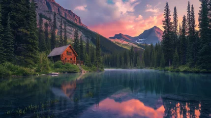 Foto auf Acrylglas lake in the mountains © Amir