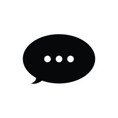 Fototapeta premium Chat icon, chat, bubble, comments icon, speech bubbles black color Icon. Chat icon vector for web and mobile app. Vector illustration. Eps file 400.
