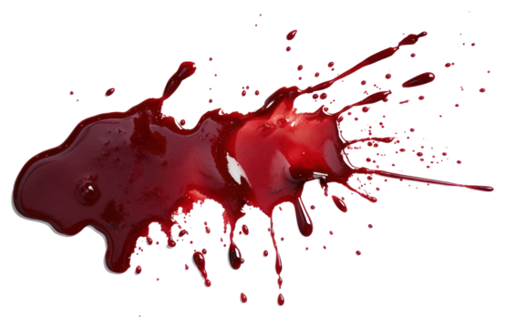 PNG Photo of realistic blooodstains splattered aggression abstract