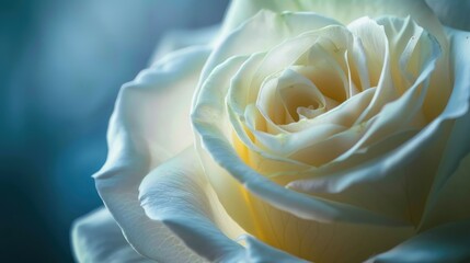 Lovely macro shot of an attractive white rose