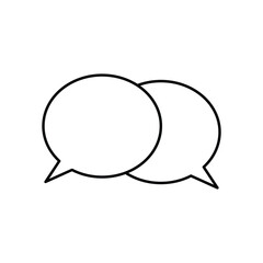 Chat icon vector isolated on white background, logo concept of Chat sign on white background. Vector illustration. Eps file 415.