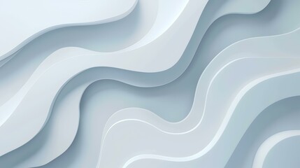 Obraz na płótnie Canvas 3d abstract background with wavy lines in white and gray colors