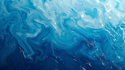 Fluid oil texture Blue background - obrazy, fototapety, plakaty