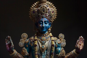 Obraz premium Illustration of blue deity