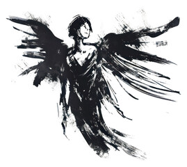 PNG  Angel angel black art