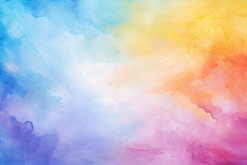 Rainbow Colorful Painting Brush Strokes art Grunge Texture Abstract Watercolor Illustration Gradient Background