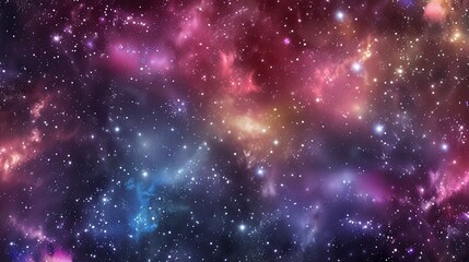 Background with Stars, Nebulae, and Infinity Galaxies in Outer Space, Dark Milky Way