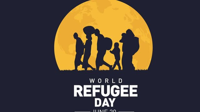 World Refugee day concept Vector Illustration. World refugee day campaign poster or awareness poster template. International Migrants Day concept.